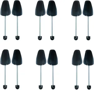 6 Pairs Plastic Shoe Trees for Men (Black)