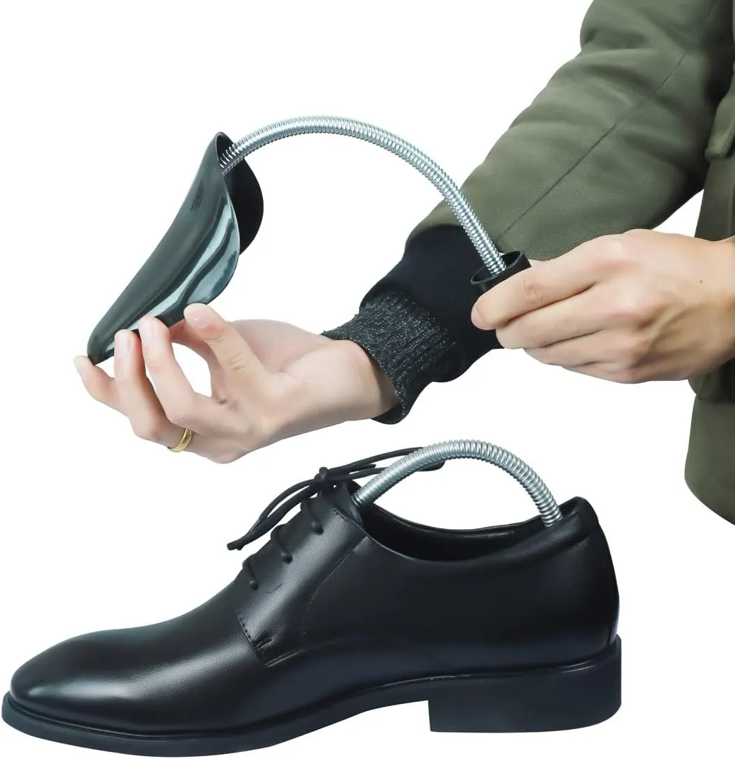 6 Pairs Plastic Shoe Trees for Men (Black)