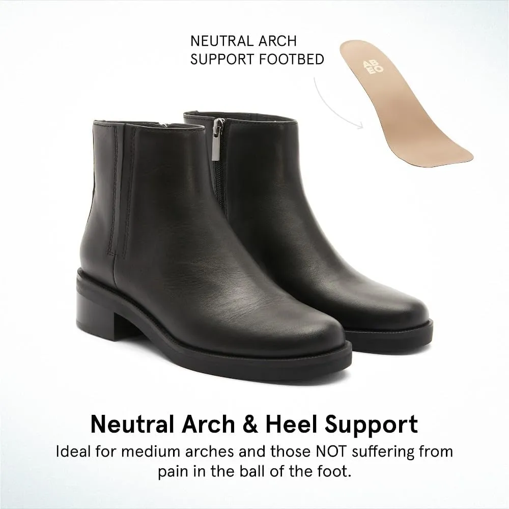 ABEO Traverse Ankle Booties for Women | Fall Boots for Women | Water Resistant Leather | Built-In Orthotic Insole
