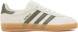 Adidas Originals Gazelle Indoor Womens Sneaker (Cream Olive Strata, 7.5)