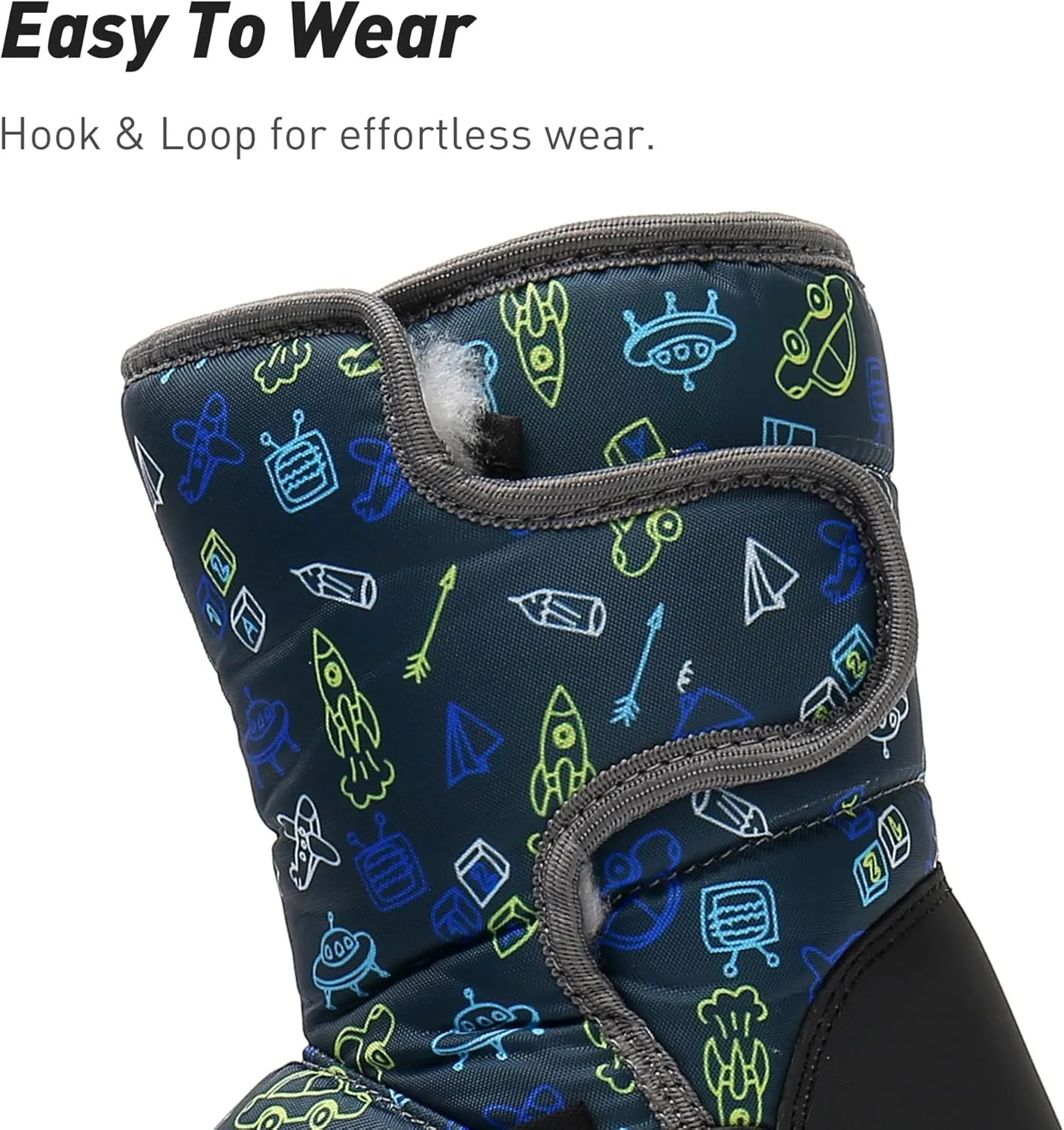 Ahannie Kids Toddler Snow Boots Boys Girls Winter Boots Insulated Warm Outdoor Shoes(Toddler/Little Kid)