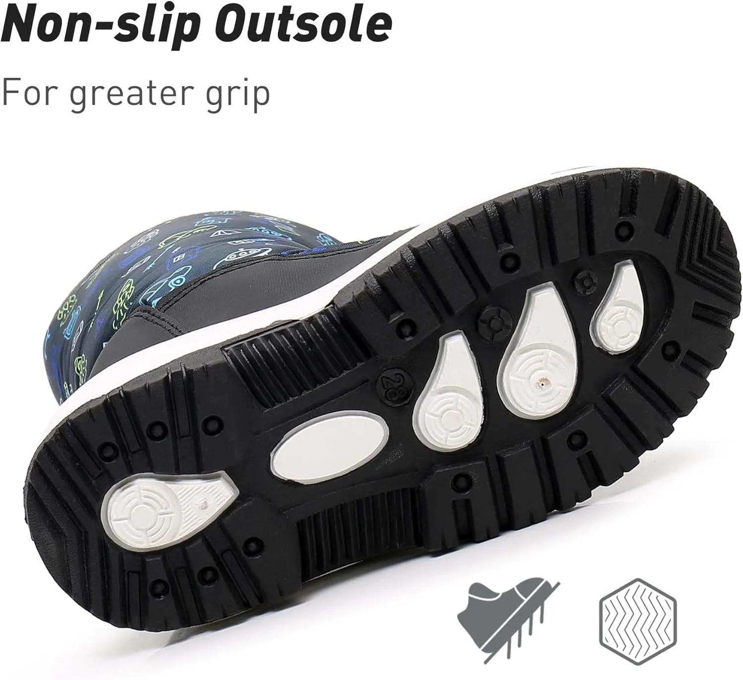 Ahannie Kids Toddler Snow Boots Boys Girls Winter Boots Insulated Warm Outdoor Shoes(Toddler/Little Kid)