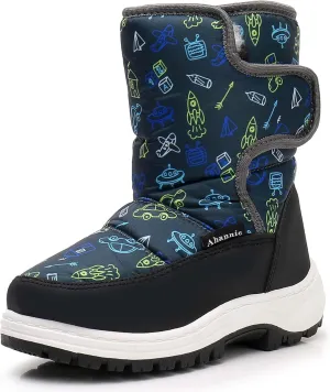 Ahannie Kids Toddler Snow Boots Boys Girls Winter Boots Insulated Warm Outdoor Shoes(Toddler/Little Kid)