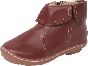 Ankle Boots for Women Low Heel Women's Round Toe Casual Fashion Flat Boots Women's Leather Boots Side Zipper Boots