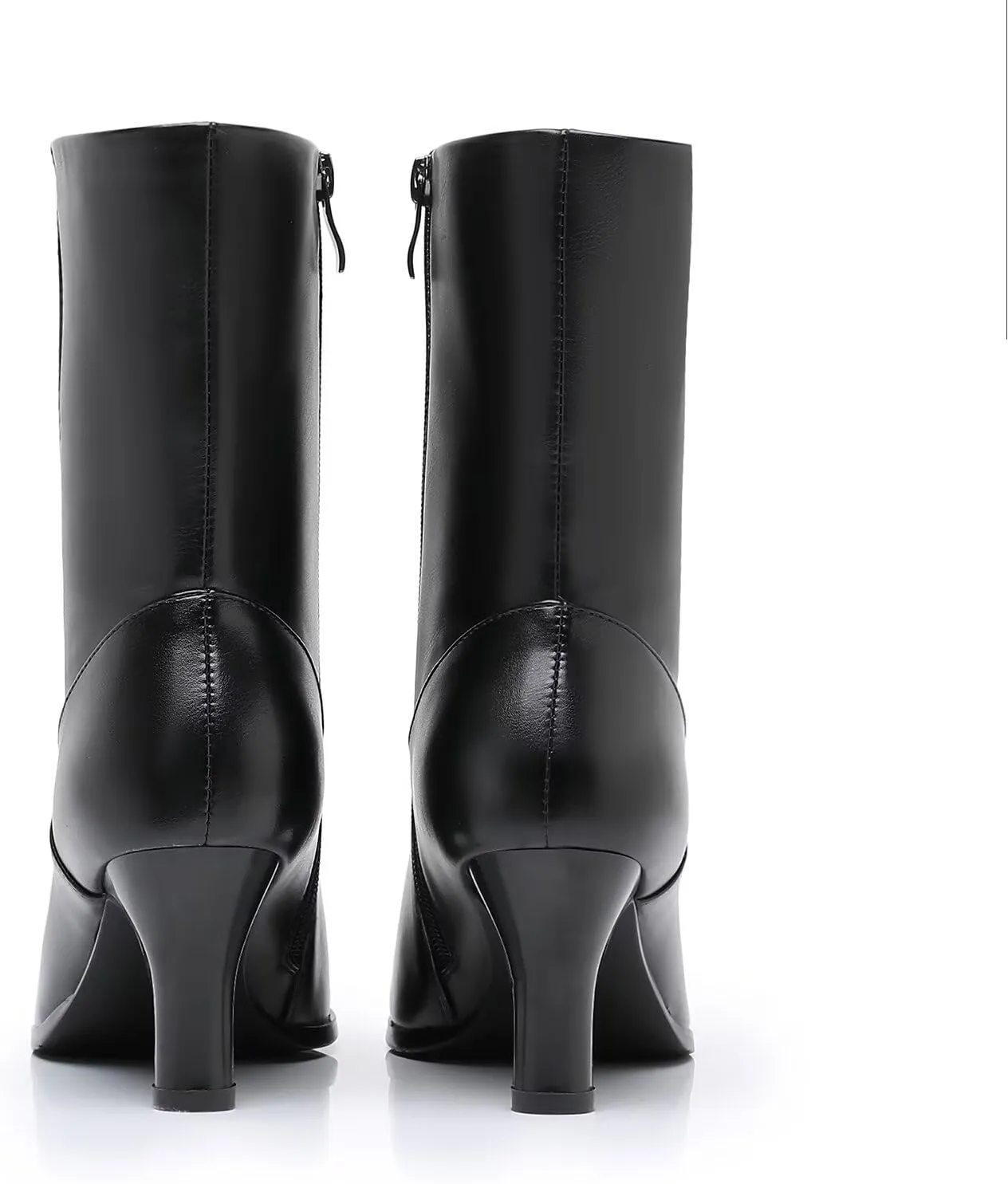Ankle Boots for Women Pointd Toe Leather Stiletto Heel Booties Shoes