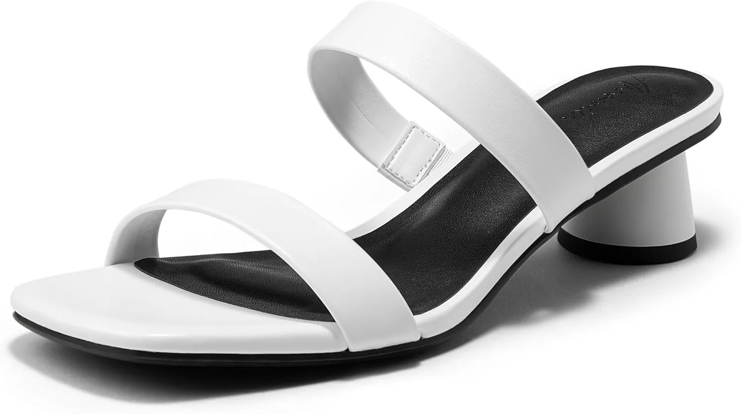 Arromic Womens Sandals Square Open Toe Low Heel Sandals Two Strap Heeled Sandals for Women Slip on Heels Comfort Summer Dress Shoes