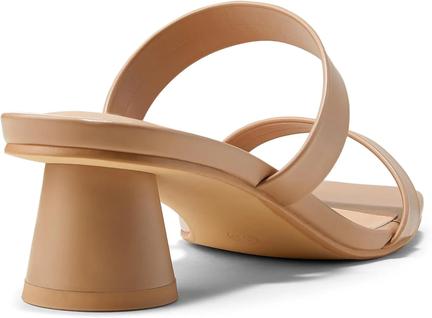 Arromic Womens Sandals Square Open Toe Low Heel Sandals Two Strap Heeled Sandals for Women Slip on Heels Comfort Summer Dress Shoes