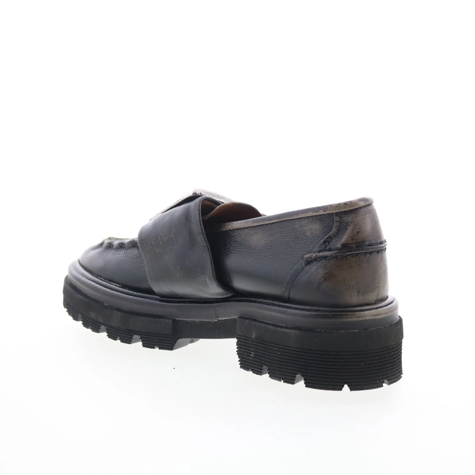 A.S. 98 Heddy Womens Black Leather Slip On Loafers & Slip Ons Casual Shoes