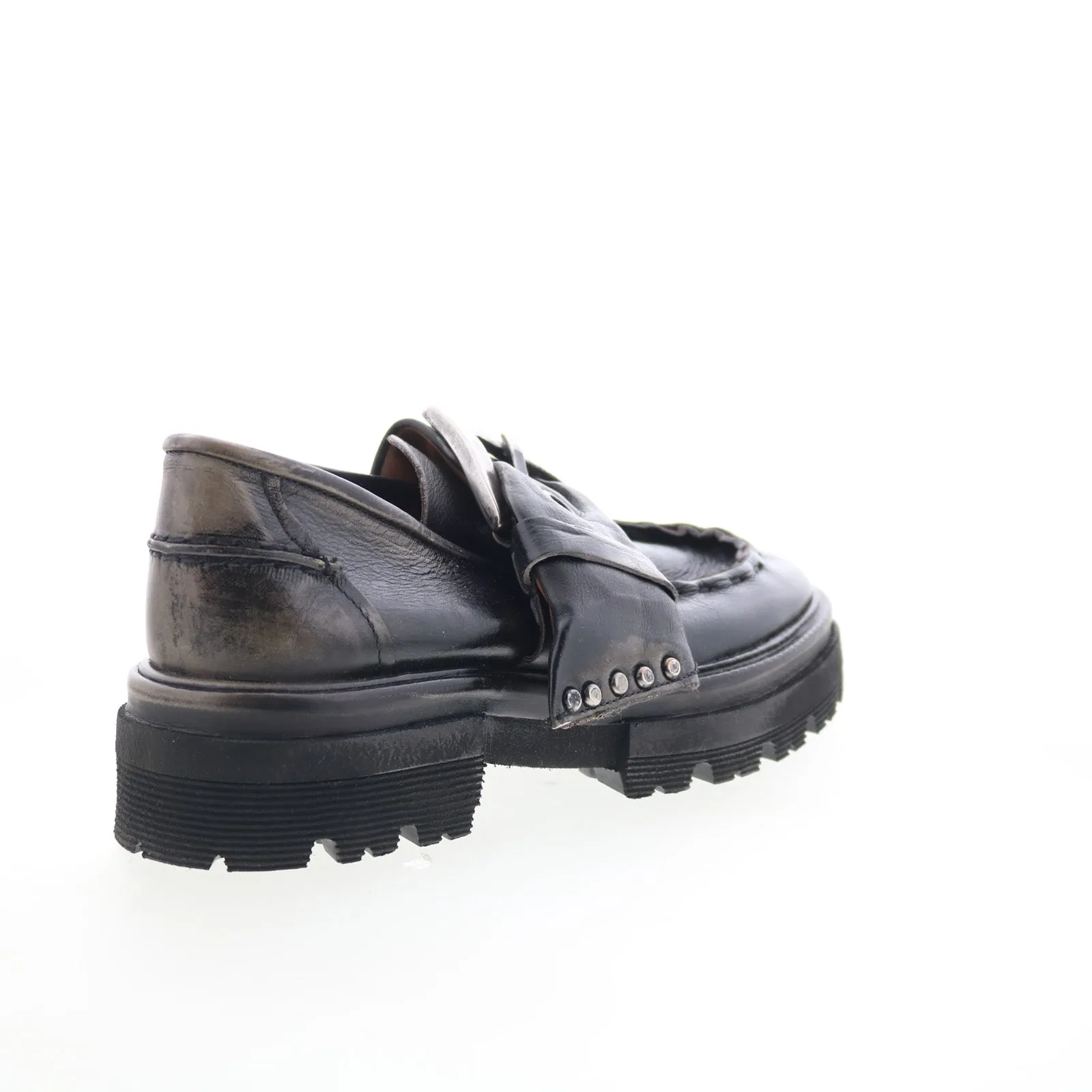 A.S. 98 Heddy Womens Black Leather Slip On Loafers & Slip Ons Casual Shoes