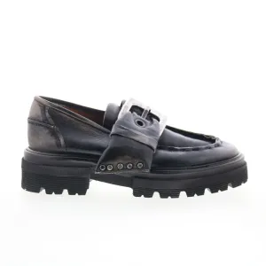 A.S. 98 Heddy Womens Black Leather Slip On Loafers & Slip Ons Casual Shoes