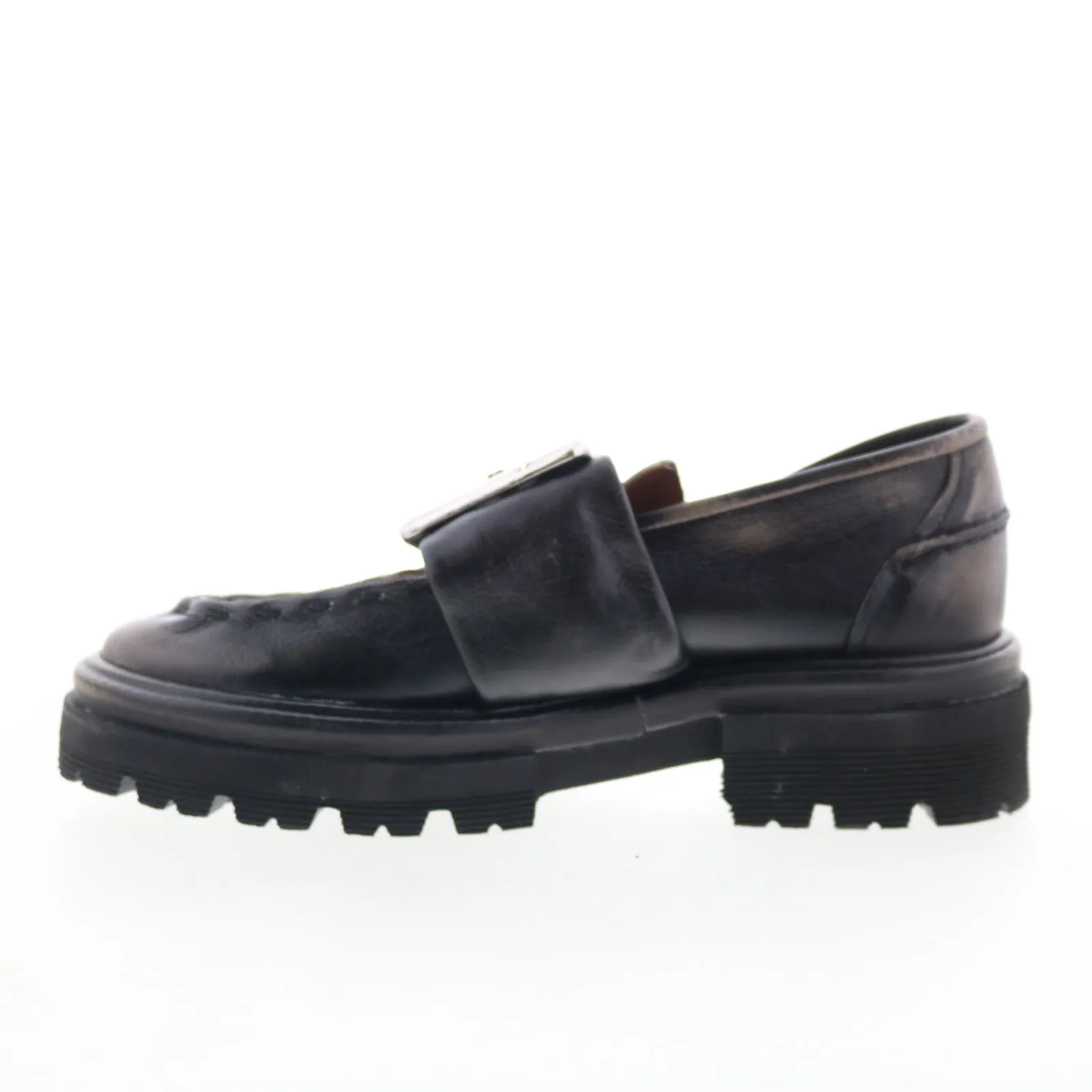 A.S. 98 Heddy Womens Black Leather Slip On Loafers & Slip Ons Casual Shoes