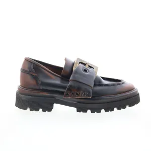 A.S. 98 Heddy Womens Brown Leather Slip On Loafers & Slip Ons Casual Shoes