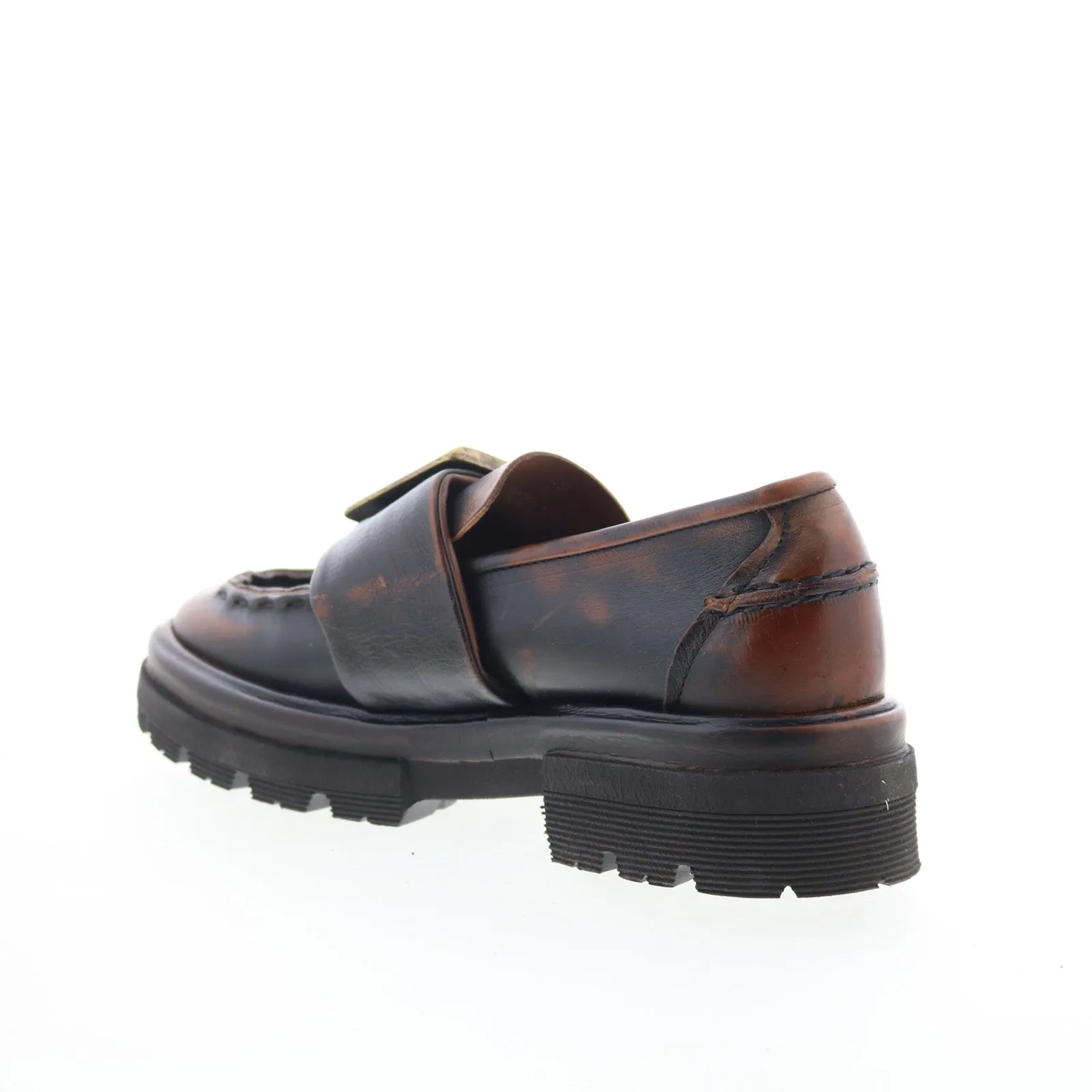 A.S. 98 Heddy Womens Brown Leather Slip On Loafers & Slip Ons Casual Shoes