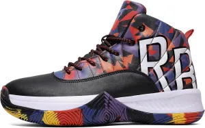 ASHION Unisex Kids Basketball Shoes Boys Air High Top Sneakers Girls Breathable Non-Slip Athletic Shoes Little Kid/Big Kid