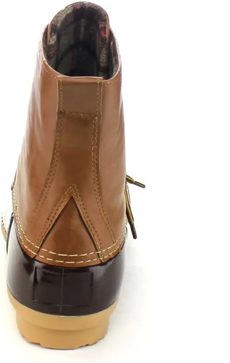 AXNY Women's Lace Up Two Tone Combat Style Calf Rain Boots