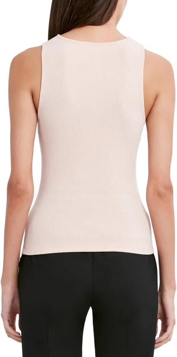 BCBGMAXAZRIA Women's Fitted Bodycon Twist Knot Tank Top