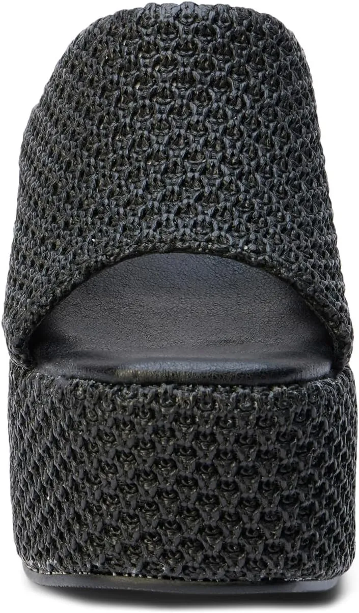 BEACH by Matisse Womens Como Block Platform Casual Sandals Casual High Heel 3" & Up - Black
