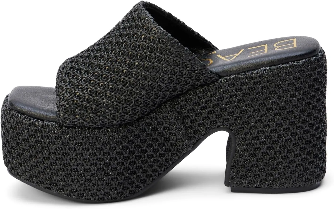 BEACH by Matisse Womens Como Block Platform Casual Sandals Casual High Heel 3" & Up - Black