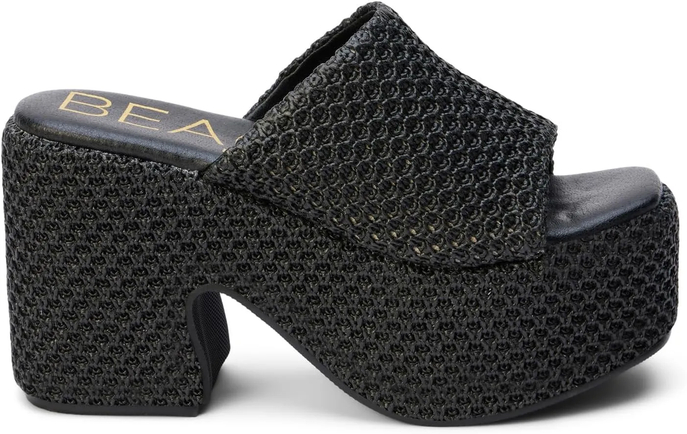 BEACH by Matisse Womens Como Block Platform Casual Sandals Casual High Heel 3" & Up - Black