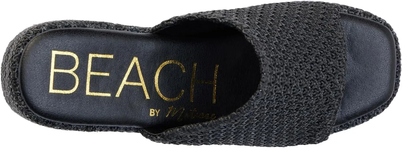 BEACH by Matisse Womens Como Block Platform Casual Sandals Casual High Heel 3" & Up - Black