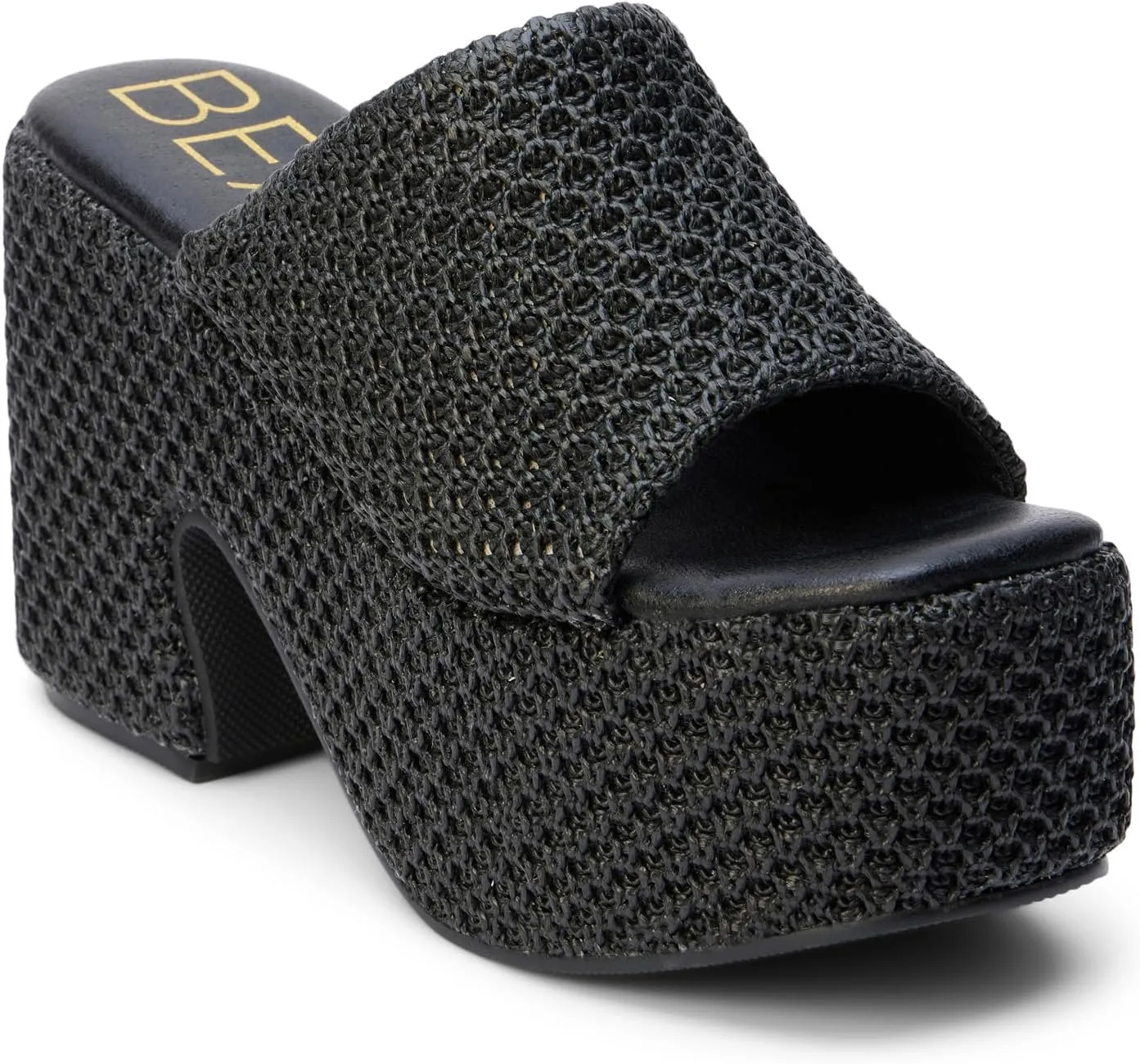 BEACH by Matisse Womens Como Block Platform Casual Sandals Casual High Heel 3" & Up - Black