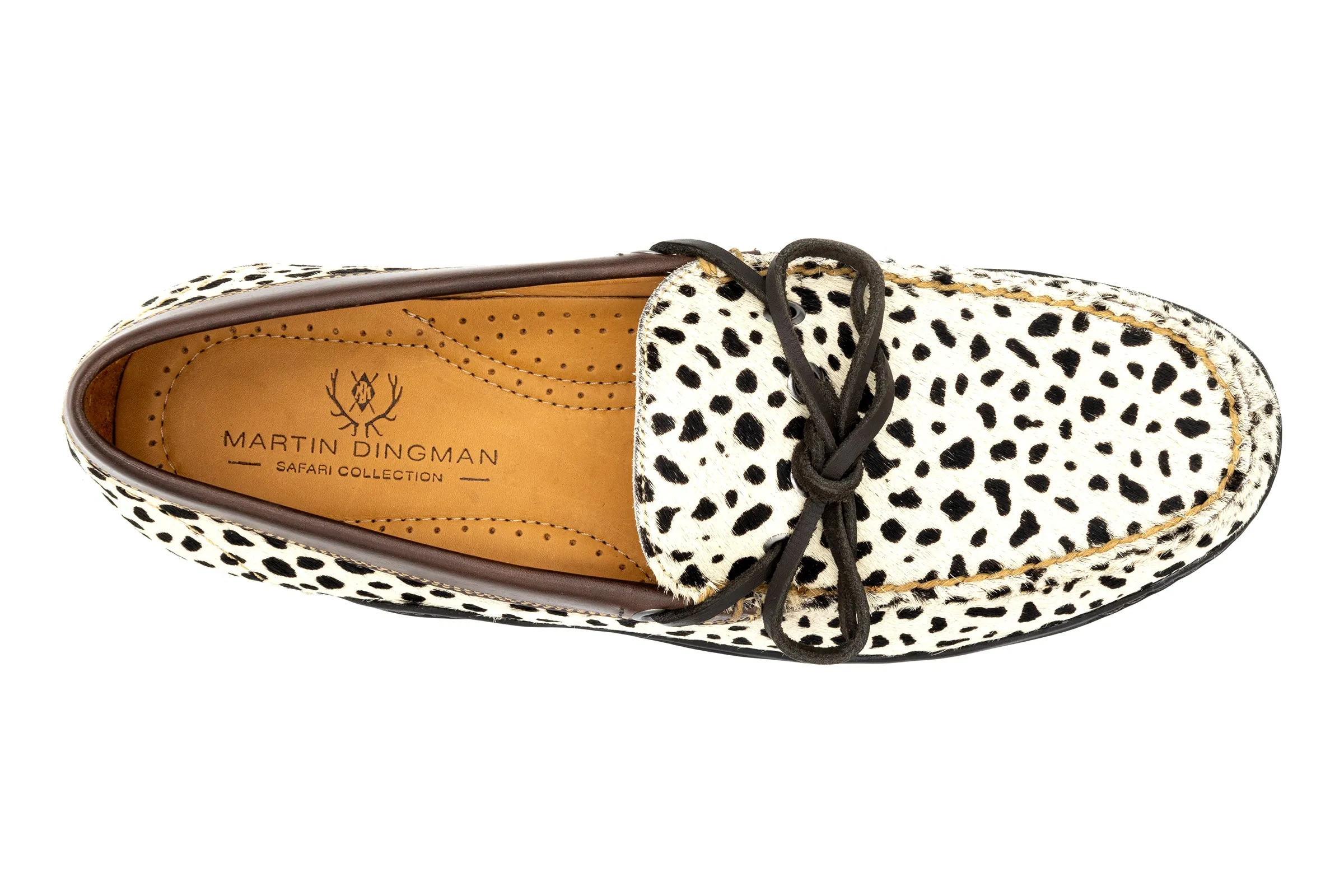 Bill "Hair On" Leather Bow Tie Loafers - Cheetah