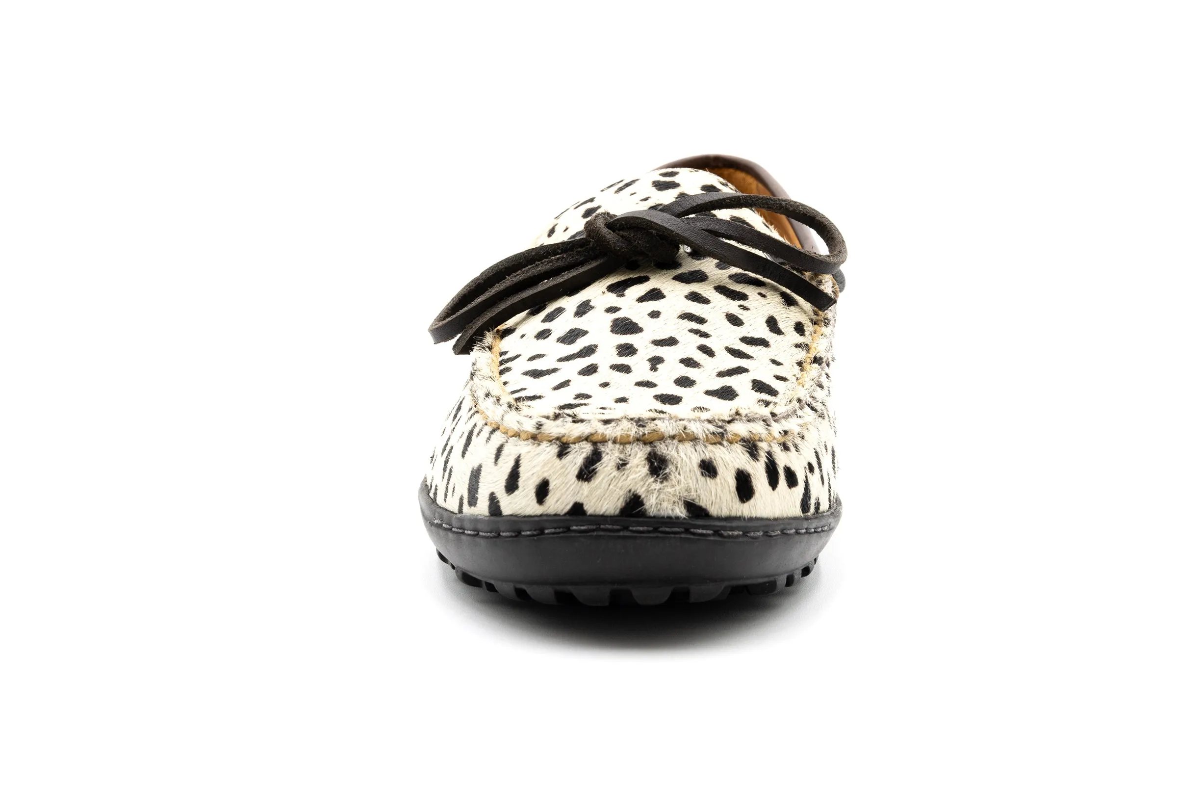 Bill "Hair On" Leather Bow Tie Loafers - Cheetah