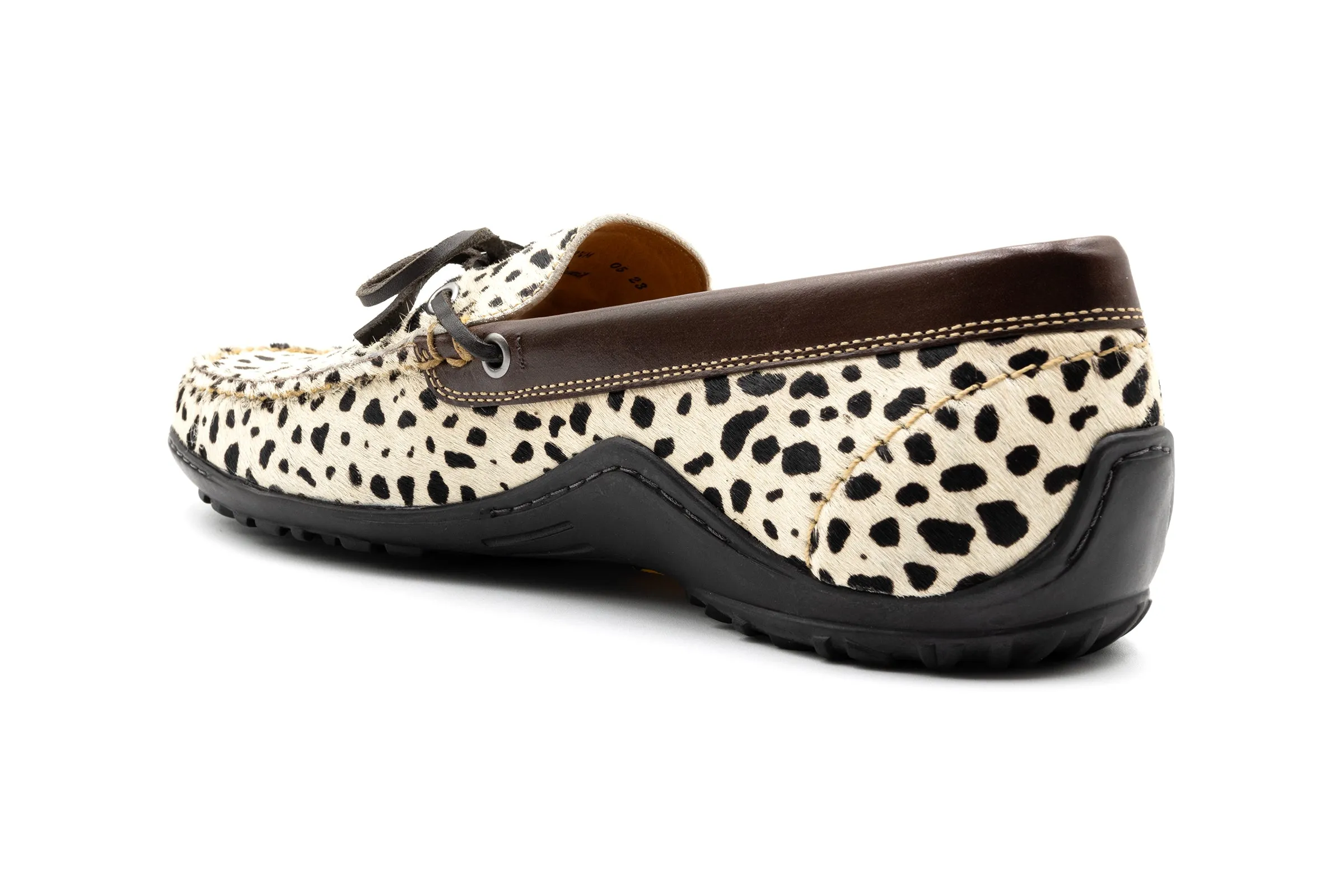 Bill "Hair On" Leather Bow Tie Loafers - Cheetah