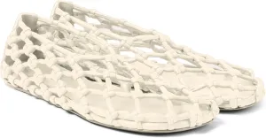 Black Mesh Ballet Flats for Women Woven Hollow Beach Ballerina Flats Comfortable Casual Slip on Mary Jane Flats