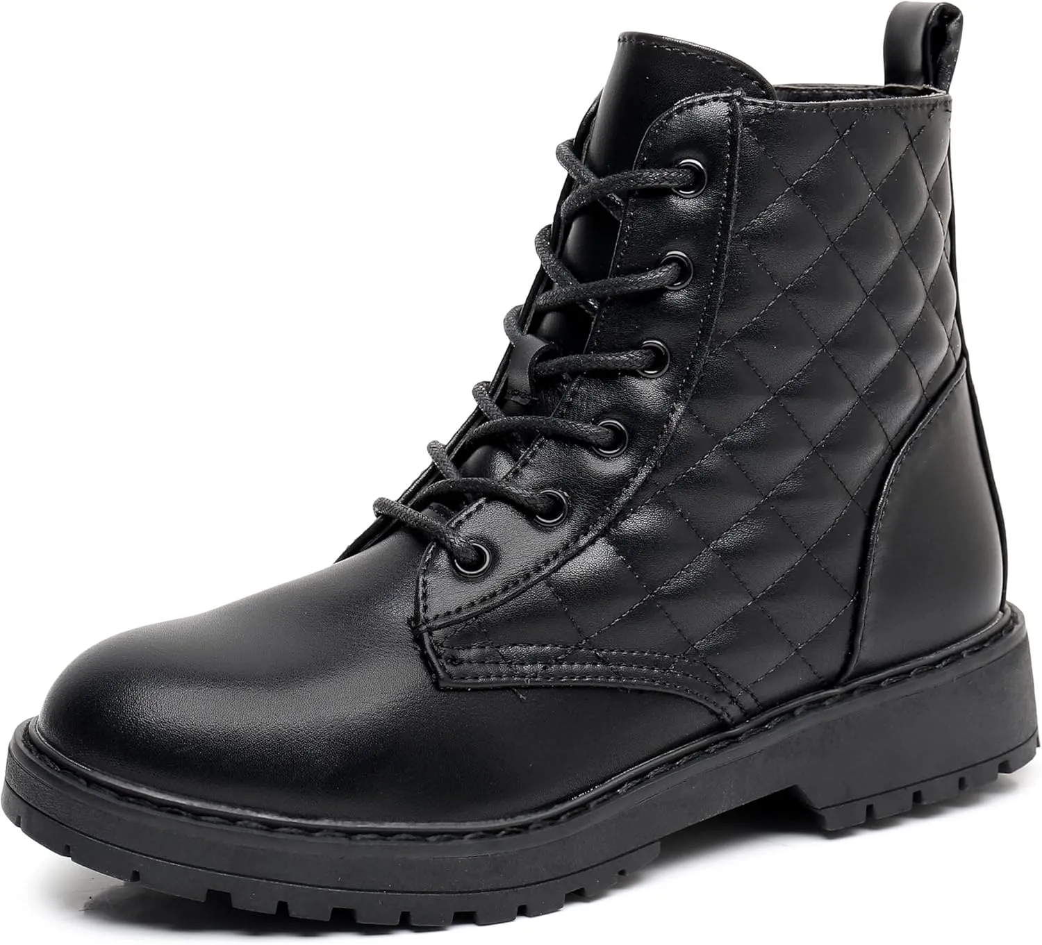 Blikcon Kids Girls Combat Ankle Boots Lace up Inner Zipper Fashion Booties (Little Kid/Big Kid)…