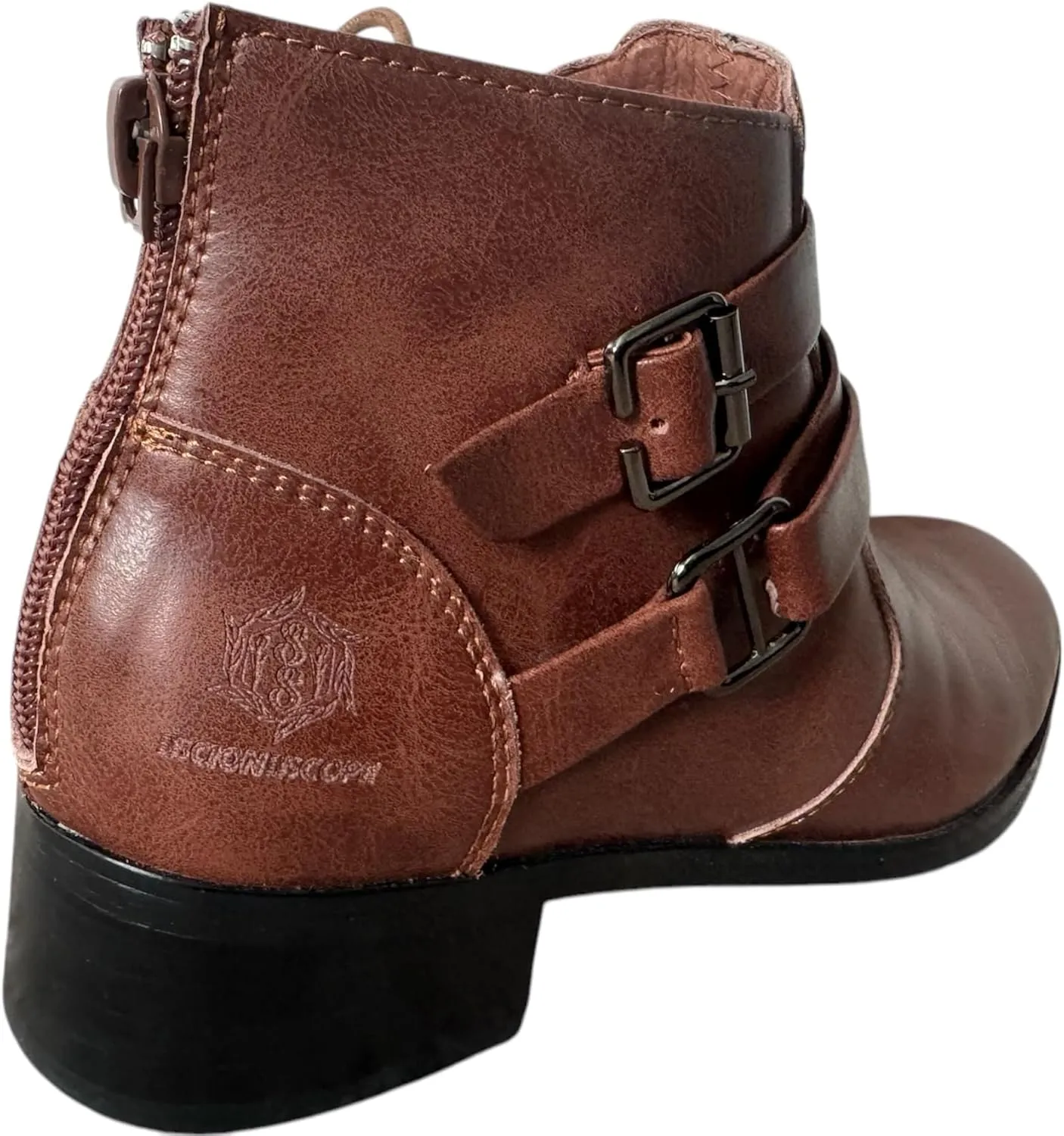 Boots for Women, Leather Ankle Shoes, Ladies Lace Up Booties, Comfortable Low Heel ,Short Fashion Comfy With Arch & 3.5inch Height , Black/Brown Women's Dress Ankle Boots With Round Toe with 10 to 10.5 inches width.