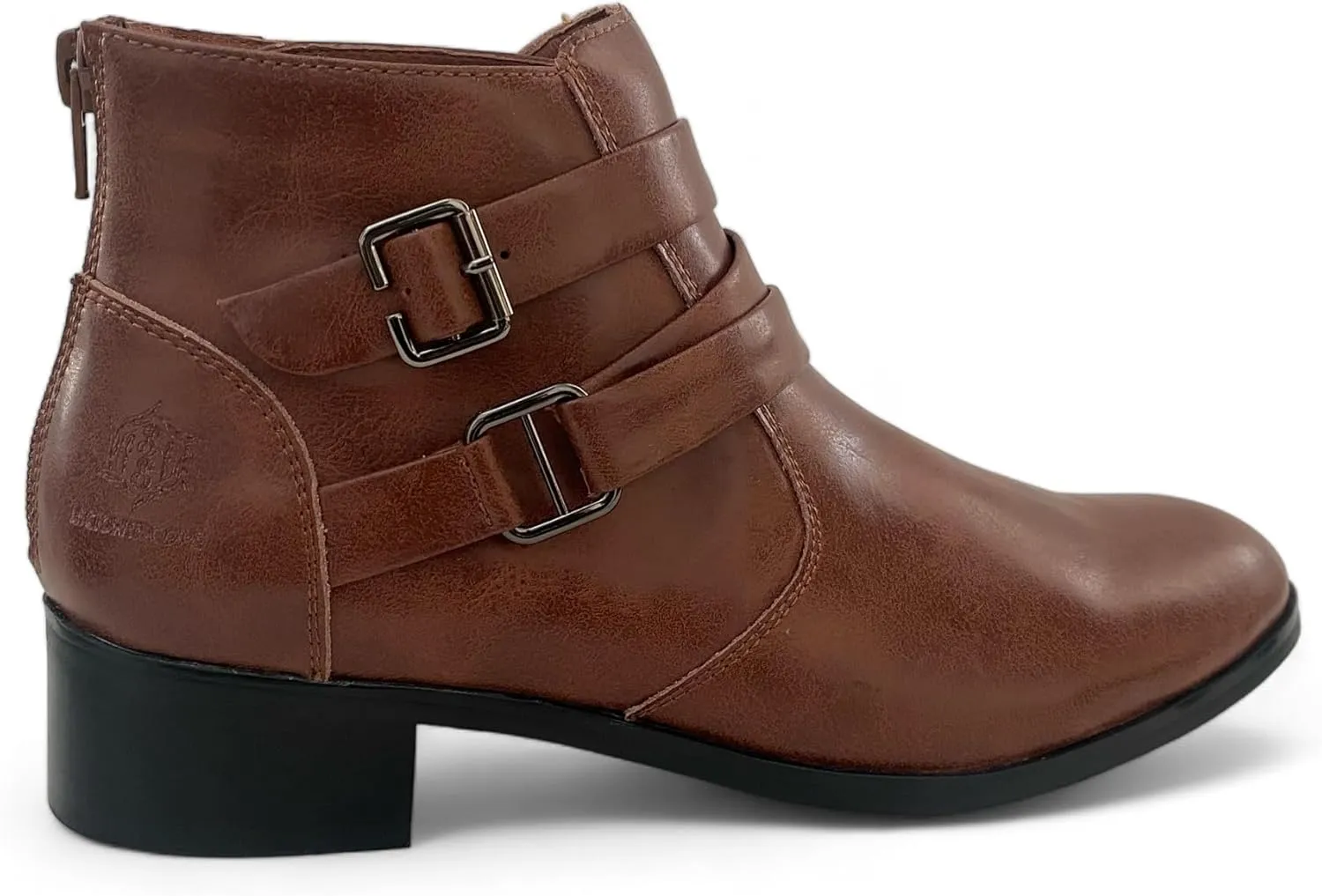 Boots for Women, Leather Ankle Shoes, Ladies Lace Up Booties, Comfortable Low Heel ,Short Fashion Comfy With Arch & 3.5inch Height , Black/Brown Women's Dress Ankle Boots With Round Toe with 10 to 10.5 inches width.