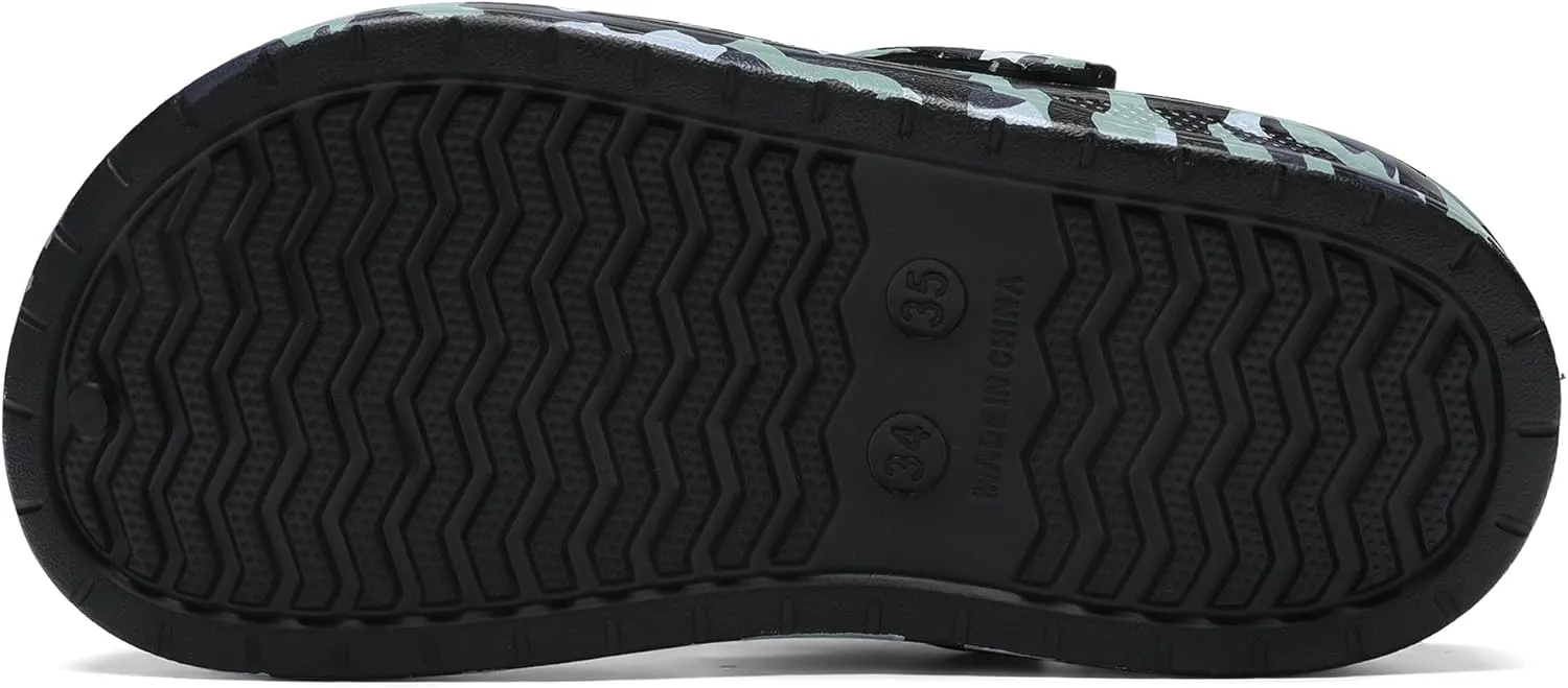 Boys Girls Camo Graphic Clog Beach Shoes Sandals(Littele Kid/Big Kid)
