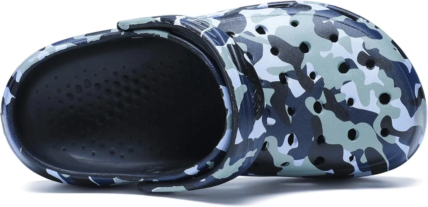 Boys Girls Camo Graphic Clog Beach Shoes Sandals(Littele Kid/Big Kid)