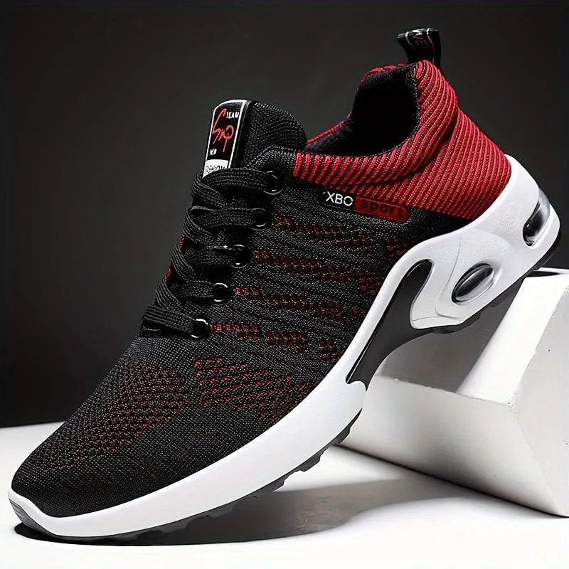 Breathable and Comfortable for Men's Sneakers Stylish Knit, Non-Slip, mid-top lace-up Outdoor Enthusiasts