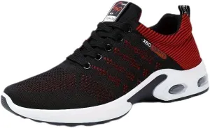 Breathable and Comfortable for Men's Sneakers Stylish Knit, Non-Slip, mid-top lace-up Outdoor Enthusiasts