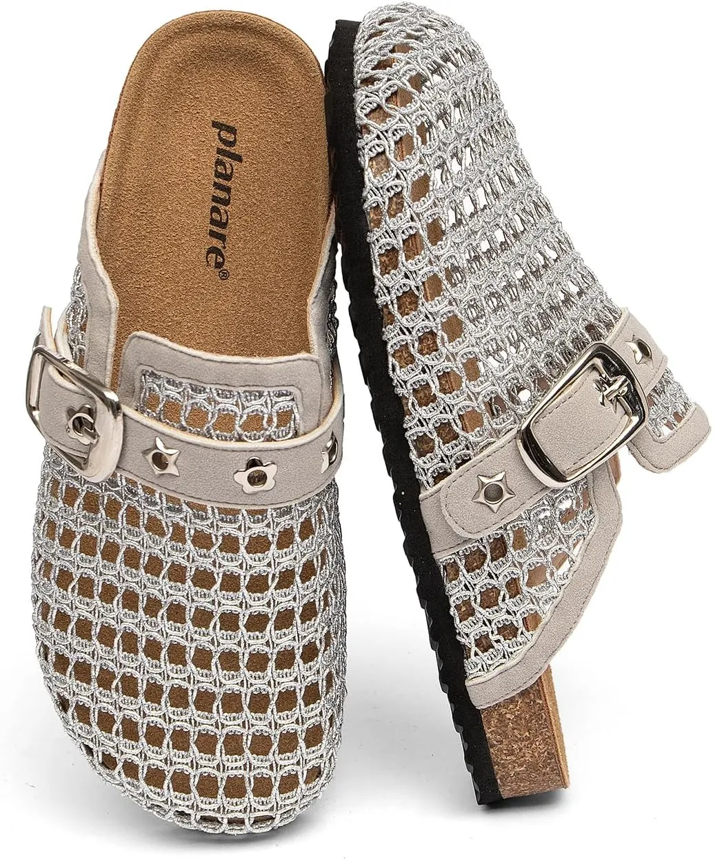 Breathable Woven Flat Sandals for Women – Adjustable Hook-and-Loop Straps with Metal Buckle, Lightweight Mesh Summer Shoes for Beach Walks, Vacations & Casual Outfits