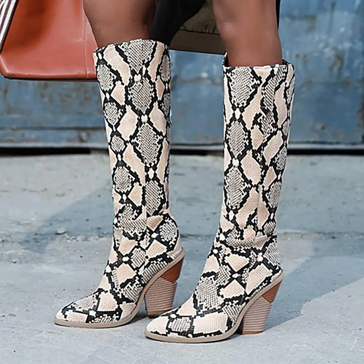 Cathalem Ankle Boots for Women Rhinestone Low Chunky Pointed Toe Boots with Full Bling Sparkly Crystals Booties for Wedding