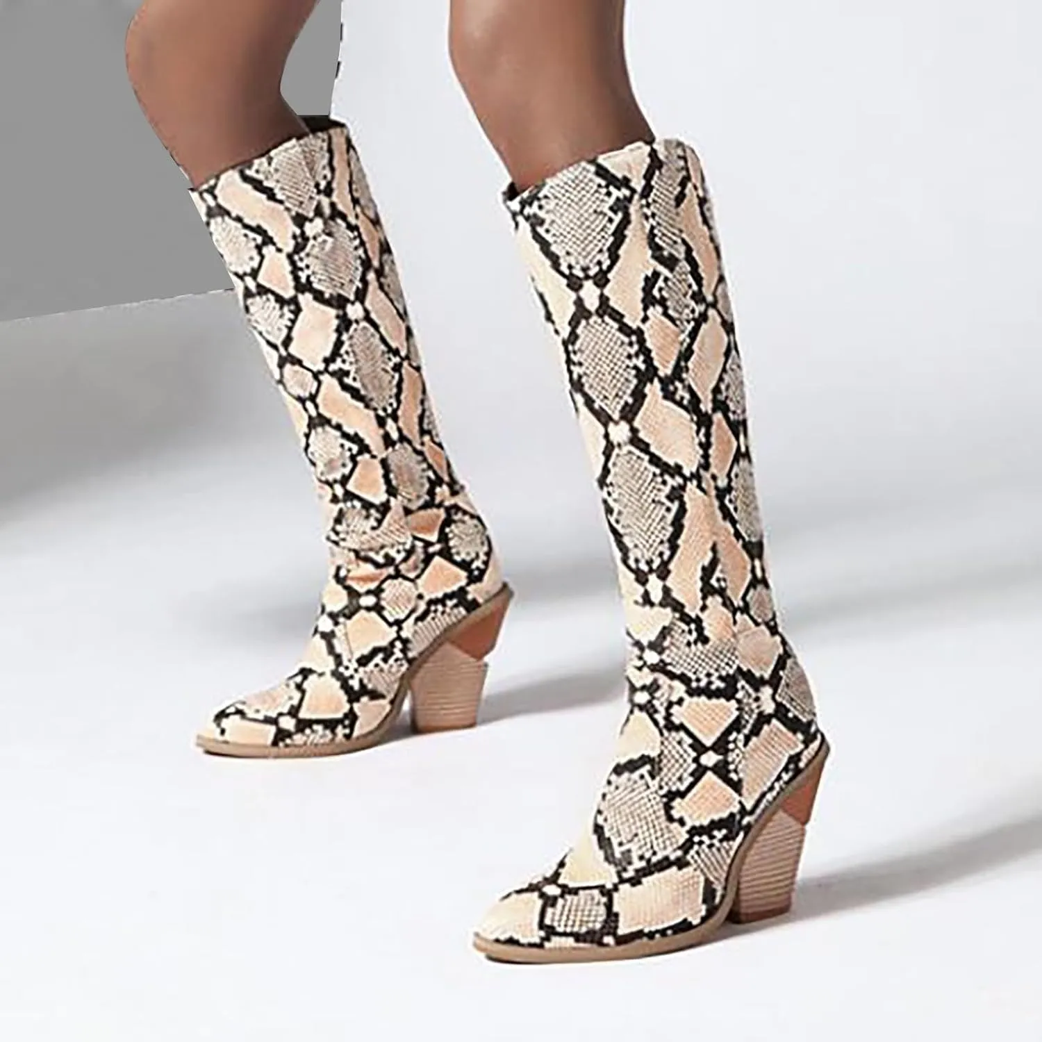 Cathalem Ankle Boots for Women Rhinestone Low Chunky Pointed Toe Boots with Full Bling Sparkly Crystals Booties for Wedding