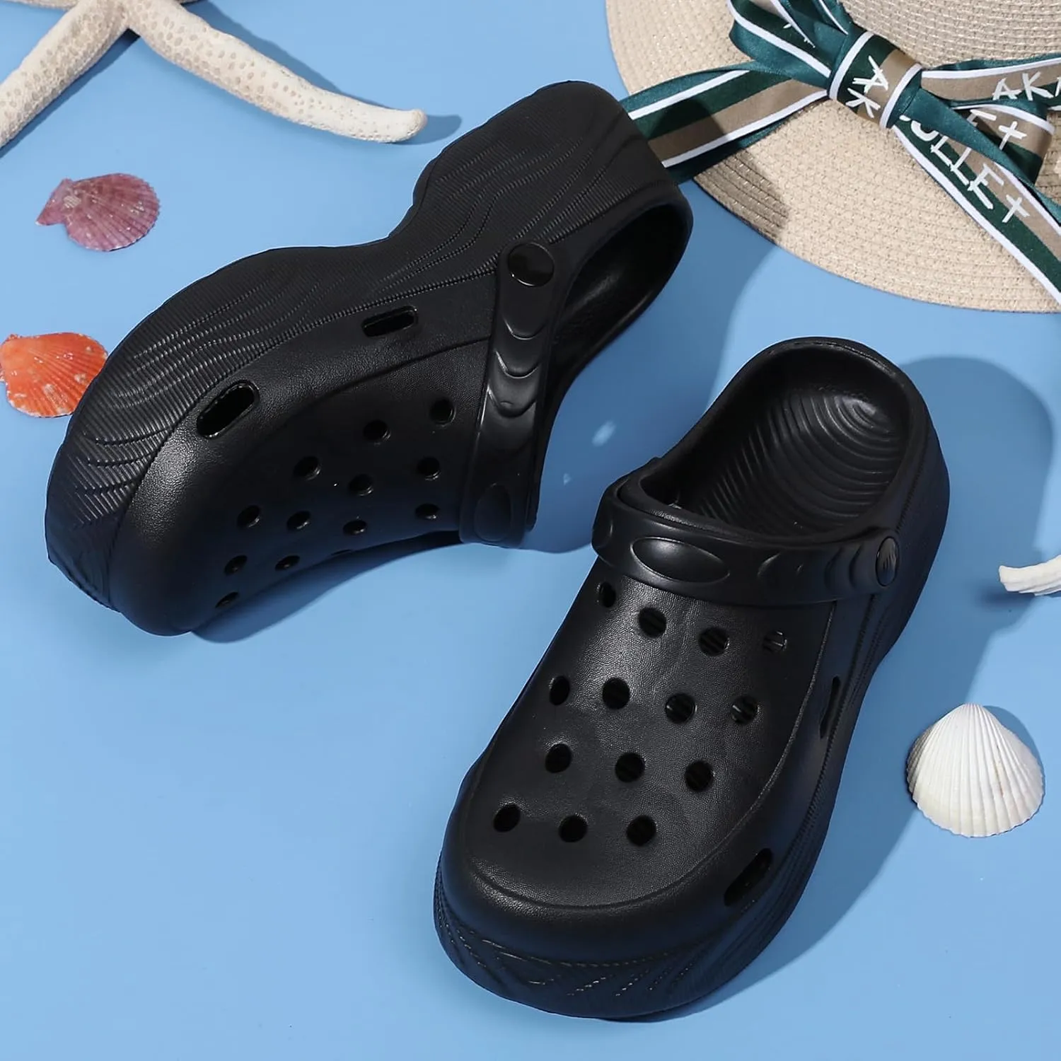 CERYTHRINA Platform Clogs Shoes for Women Garden: Waterproof Lightweight - Summer Outdoor Beach Sandals