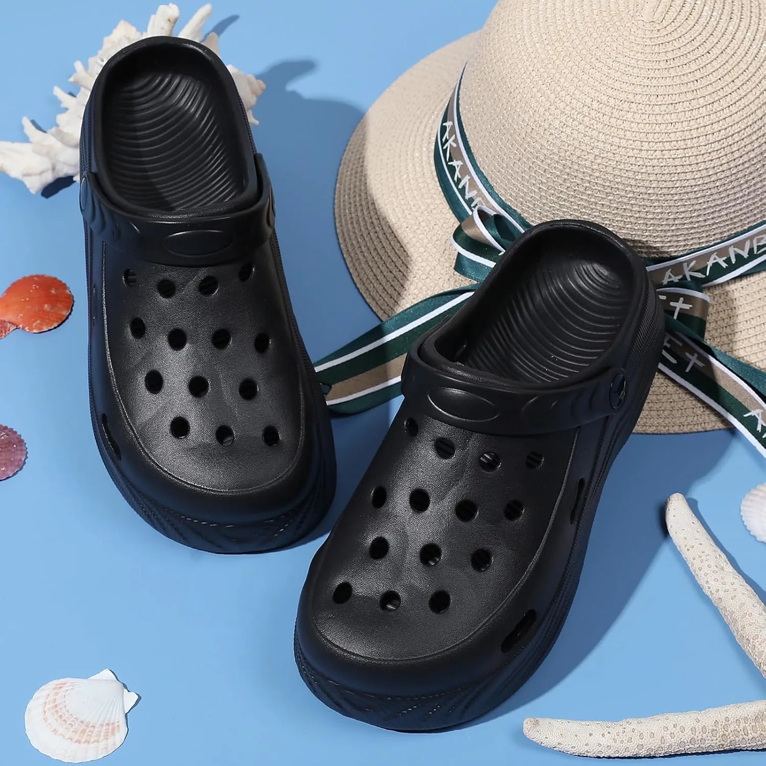 CERYTHRINA Platform Clogs Shoes for Women Garden: Waterproof Lightweight - Summer Outdoor Beach Sandals