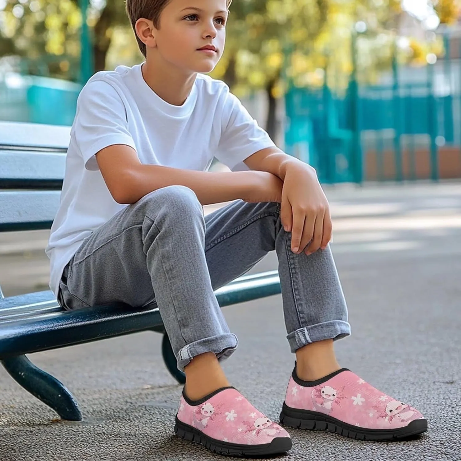 Children's Casual Sneakers,Spring Summer Slip On Flats Sports Shoes for School,Comfortable Hiking Cycling Shoes