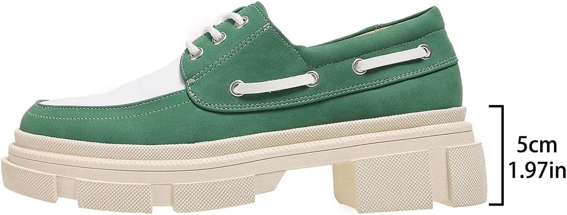 Chunky Loafers for Women,Patent Leather Platform Loafers Lug Sole Slip On Shoes Work Office Business Casual Dress Shoes