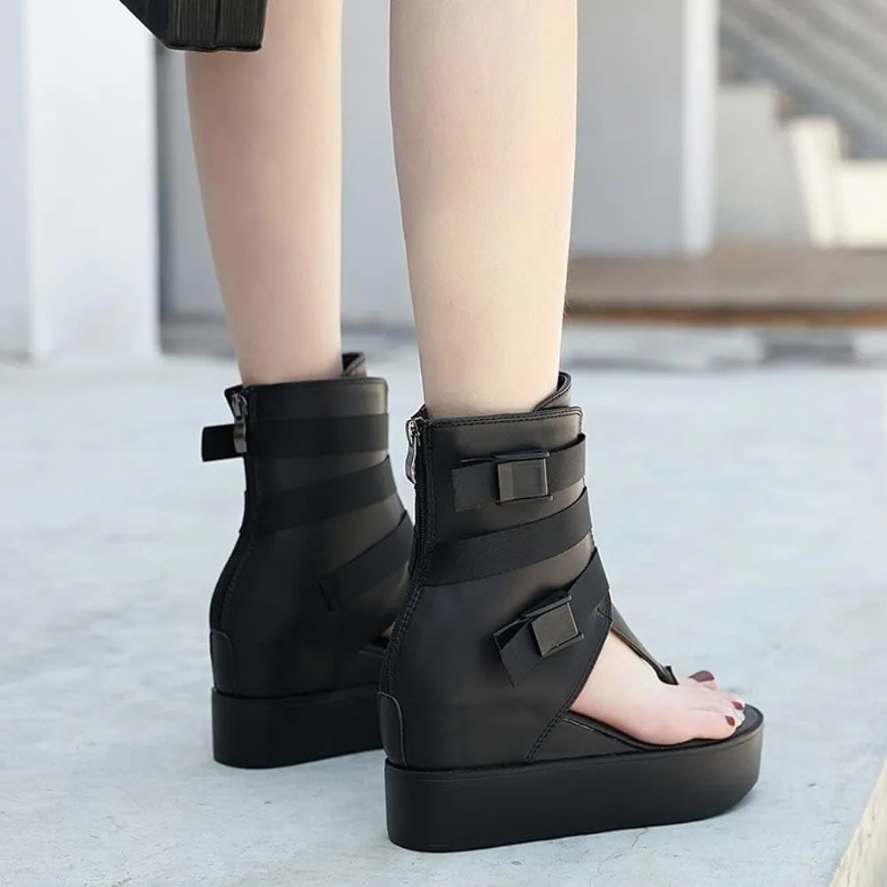 Ciuyurra Classic Summer Shoes Platform Open Toe Gladiator Sandals