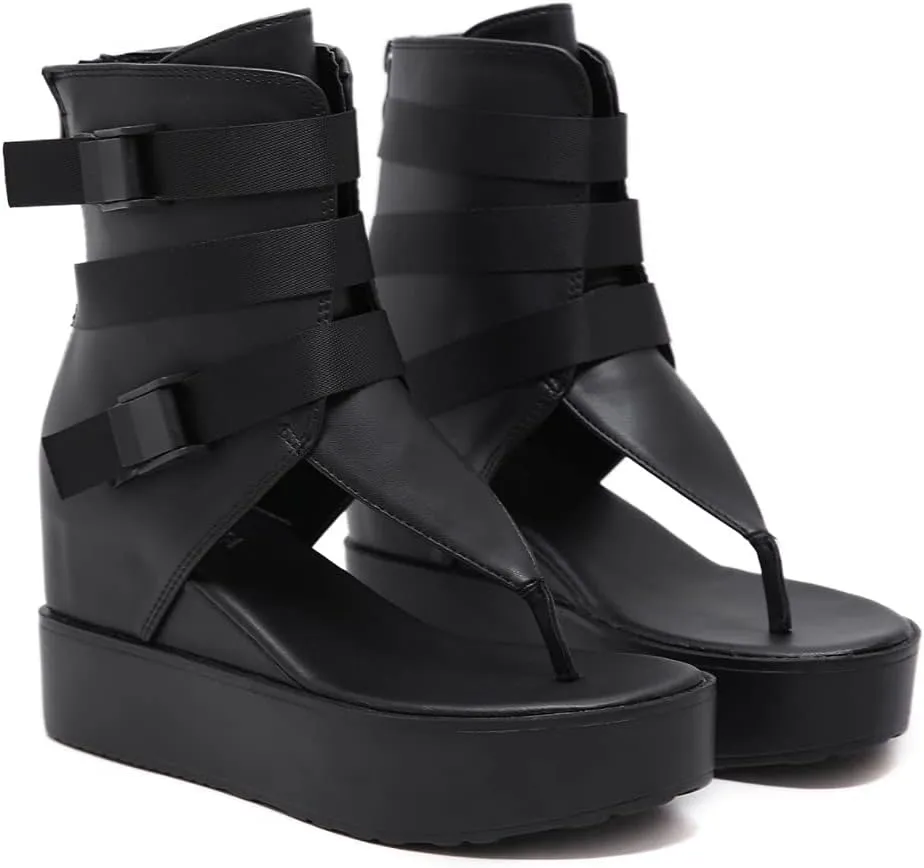 Ciuyurra Classic Summer Shoes Platform Open Toe Gladiator Sandals