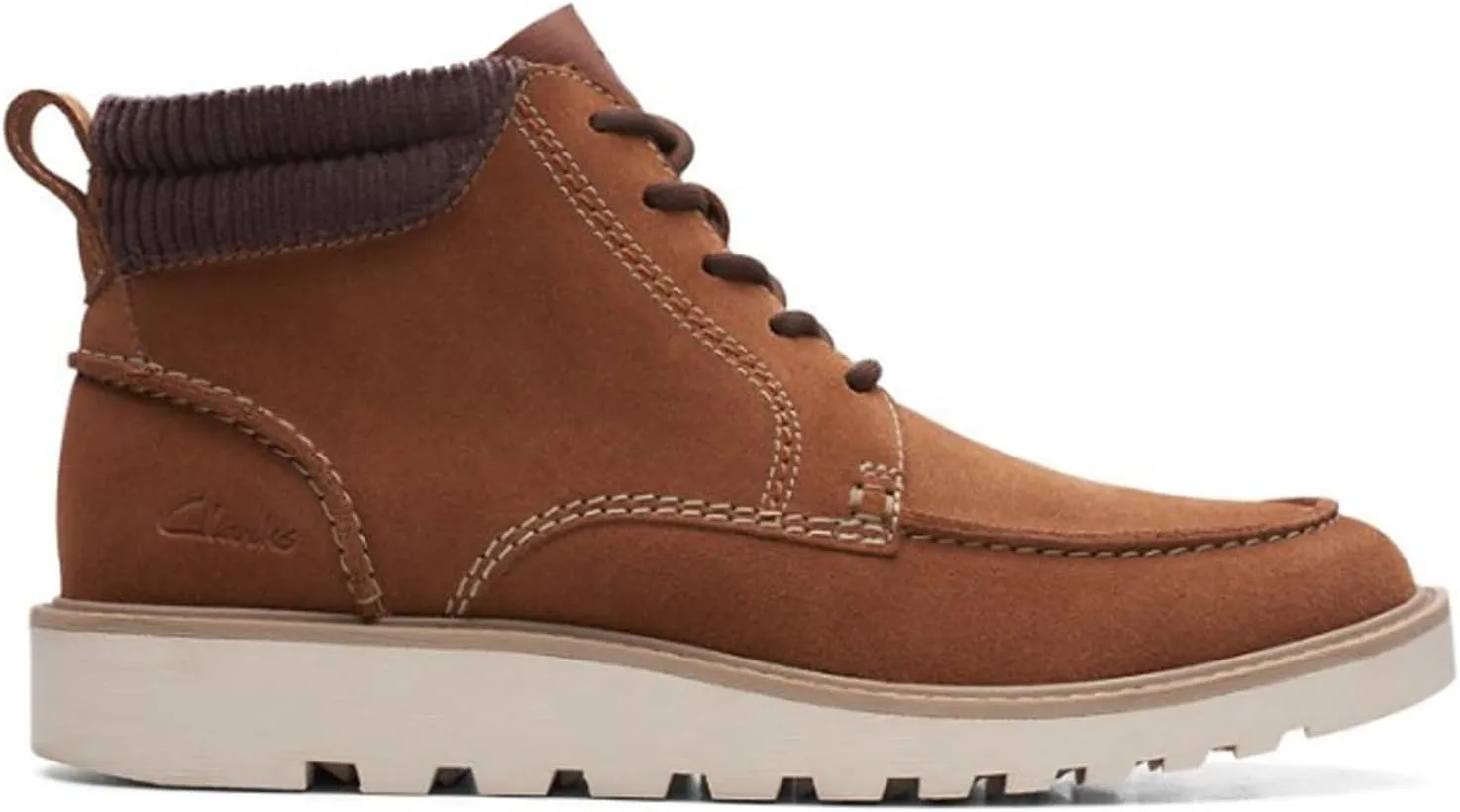 Clarks Mens Barnes Mid Suede Ankle Combat & Lace-Up Boots