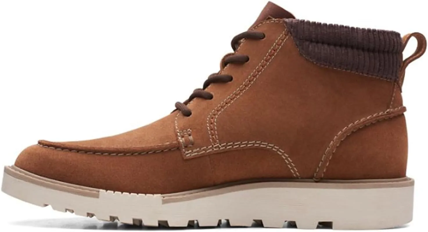 Clarks Mens Barnes Mid Suede Ankle Combat & Lace-Up Boots