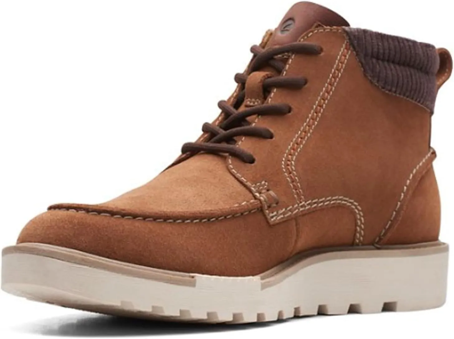 Clarks Mens Barnes Mid Suede Ankle Combat & Lace-Up Boots