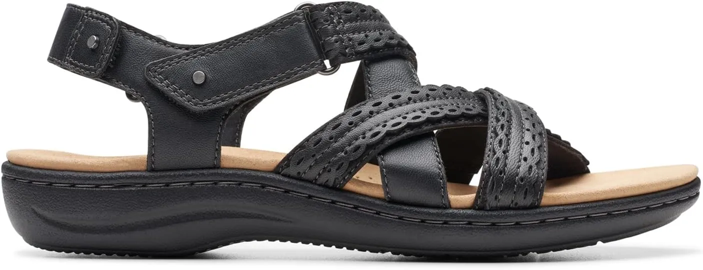 Clarks Womens Laurieann Rena Leather Casual Strappy Sandals