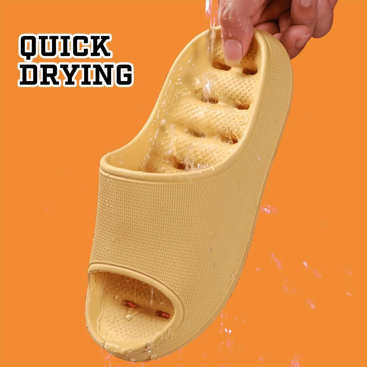 Cloud Slides for Women Men Breathable Pillow Slippers Non-Slip Shower Bath Platform Foam Sandals for Indoor Outdoor House